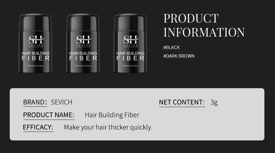 Sevich Hair Building Fibers Powder Spray Keratin Thicker Anti Hair Loss Products Instant Hair Growth Fiber Hair Care Christmas Sevich Hair Building Fibers Powder Spray Keratin Thicker Anti Hair Loss Products Instant Hair Growth Fiber Hair Care Christmas