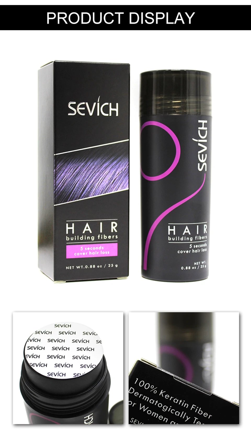 Sevich Hair Building Fibers Powder Spray Keratin Thicker Anti Hair Loss Products Instant Hair Growth Fiber Hair Care Christmas Sevich Hair Building Fibers Powder Spray Keratin Thicker Anti Hair Loss Products Instant Hair Growth Fiber Hair Care Christmas
