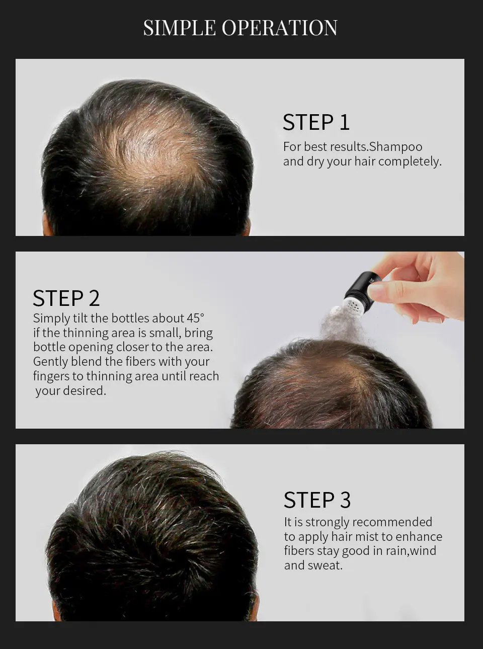 Sevich Hair Building Fibers Powder Spray Keratin Thicker Anti Hair Loss Products Instant Hair Growth Fiber Hair Care Christmas Sevich Hair Building Fibers Powder Spray Keratin Thicker Anti Hair Loss Products Instant Hair Growth Fiber Hair Care Christmas