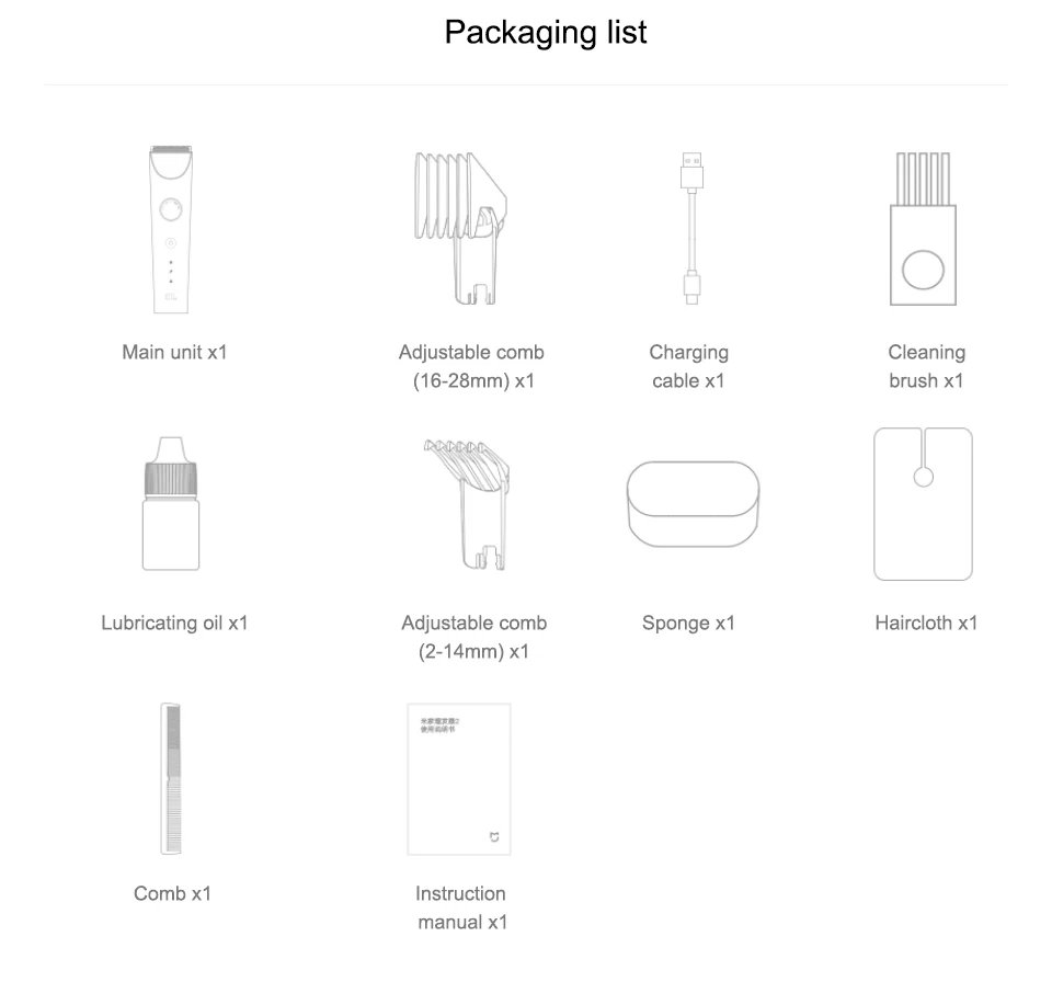 Xiaomi Mijia Hair Clipper 2 Hair Trimmer Professional Beard Cut Machine IPX7 Waterproof Wireless Haircut Machine Mijia Clipper 2 Xiaomi Mijia Hair Clipper 2 Hair Trimmer Professional Beard Cut Machine IPX7 Waterproof Wireless Haircut Machine Mijia Clipper 2