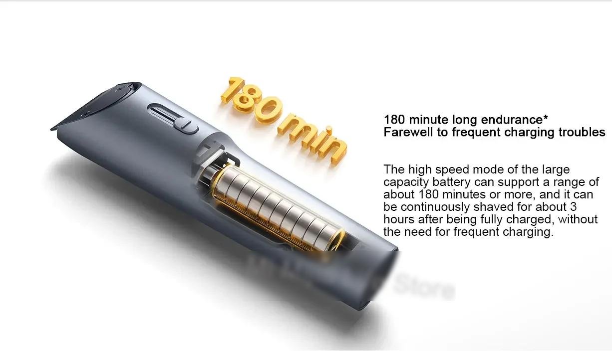 Mijia Hair Clipper 2 Household Wireless Trimmer Cutting Barber IPX7 Titanium Alloy Blade Men Sideburns Electric Shaver