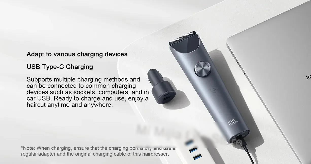 Mijia Hair Clipper 2 Household Wireless Trimmer Cutting Barber IPX7 Titanium Alloy Blade Men Sideburns Electric Shaver