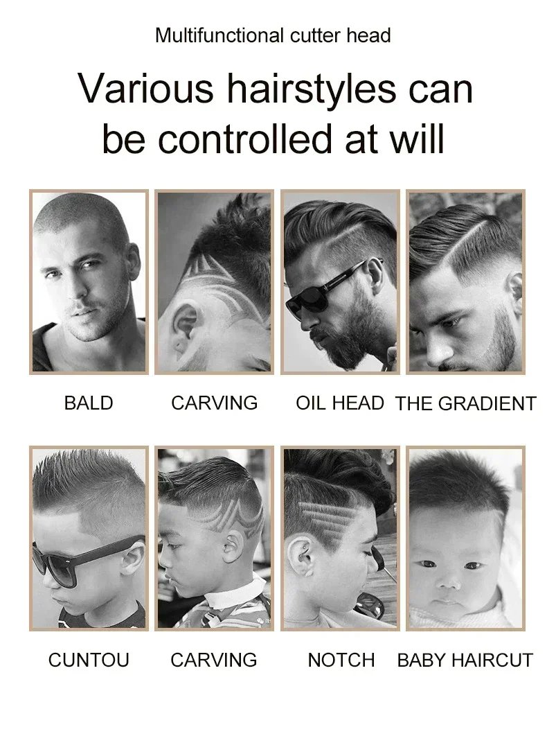 T9 Hair Clipper Beard Shaving Body Hair Trimmer Clippers Electric Hair Cutting Machine Professional Barber Men Trimmer Shaver T9 Hair Clipper Beard Shaving Body Hair Trimmer Clippers Electric Hair Cutting Machine Professional Barber Men Trimmer Shaver