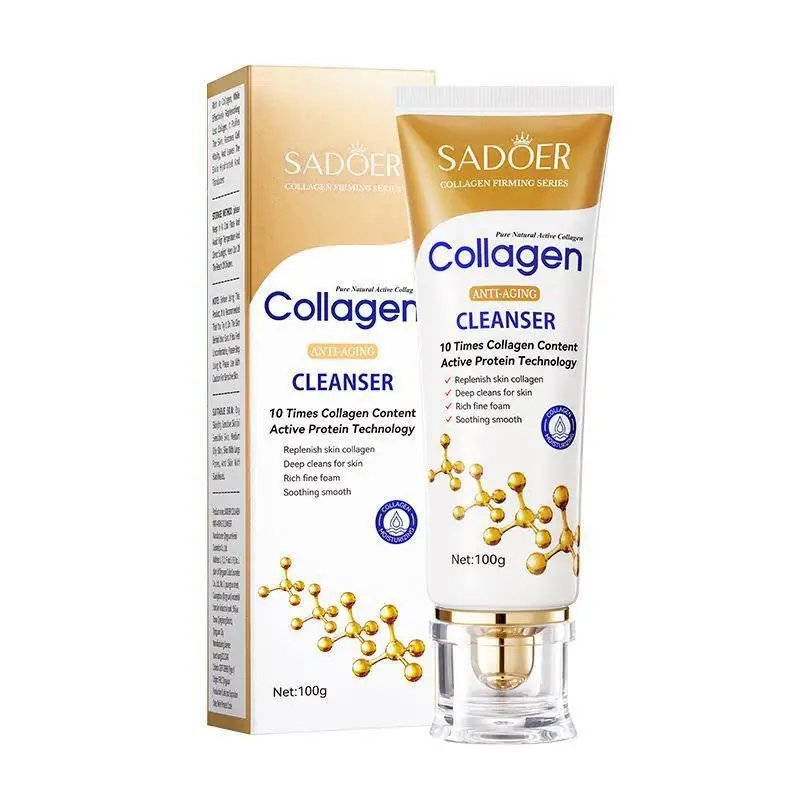 Collagen skin care product set cleansing rejuvenating facial cleanser essence liquid face cream moisturizing female cosmetics Collagen skin care product set cleansing rejuvenating facial cleanser essence liquid face cream moisturizing female cosmetics