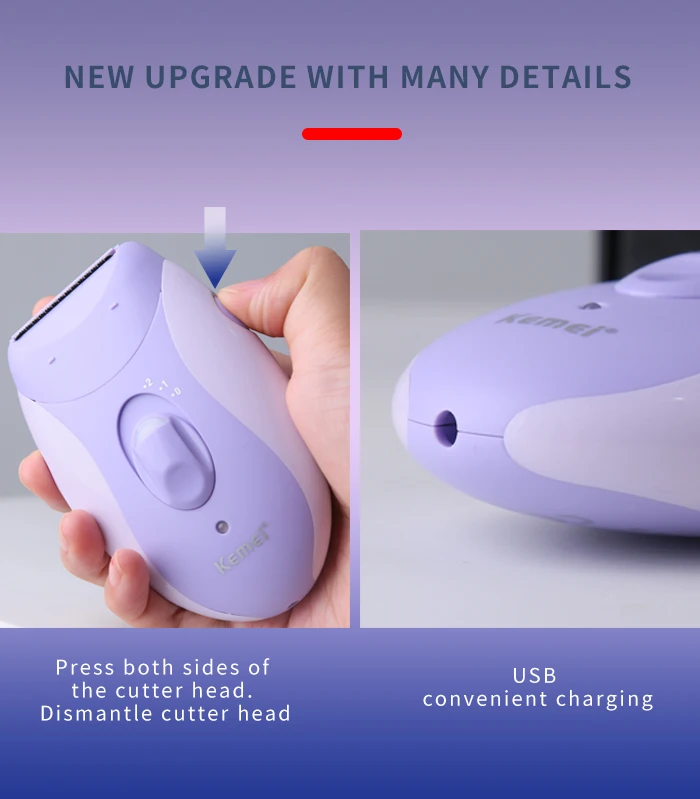 Kemei 4in1 Women Epilator Electric Shaver Facial Body Hair Removal Lady Leg Bikini Trimmer Hair Remover Underarms Rechargeable Kemei 4in1 Women Epilator Electric Shaver Facial Body Hair Removal Lady Leg Bikini Trimmer Hair Remover Underarms Rechargeable
