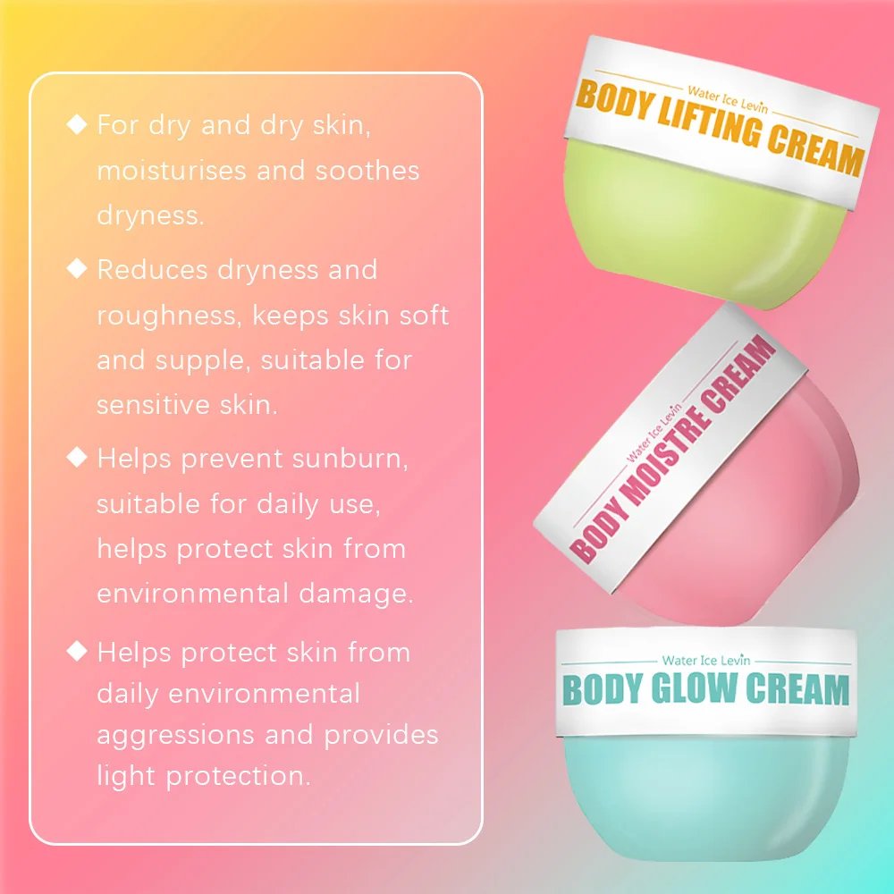 New 3-piece skin care set, body glow cream, firming body cream, body moisturizer for firming and lifting body skin New 3-piece skin care set, body glow cream, firming body cream, body moisturizer for firming and lifting body skin