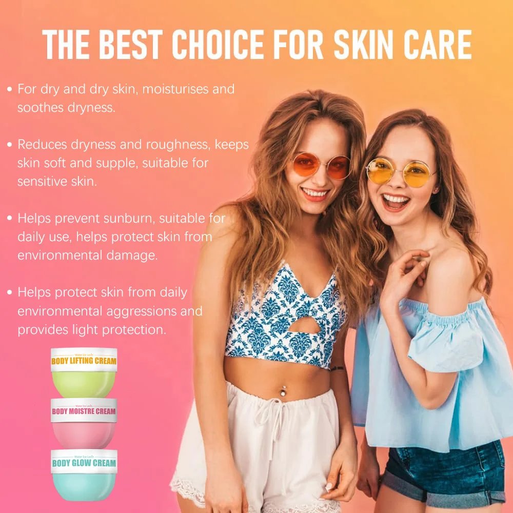New 3-piece skin care set, body glow cream, firming body cream, body moisturizer for firming and lifting body skin New 3-piece skin care set, body glow cream, firming body cream, body moisturizer for firming and lifting body skin