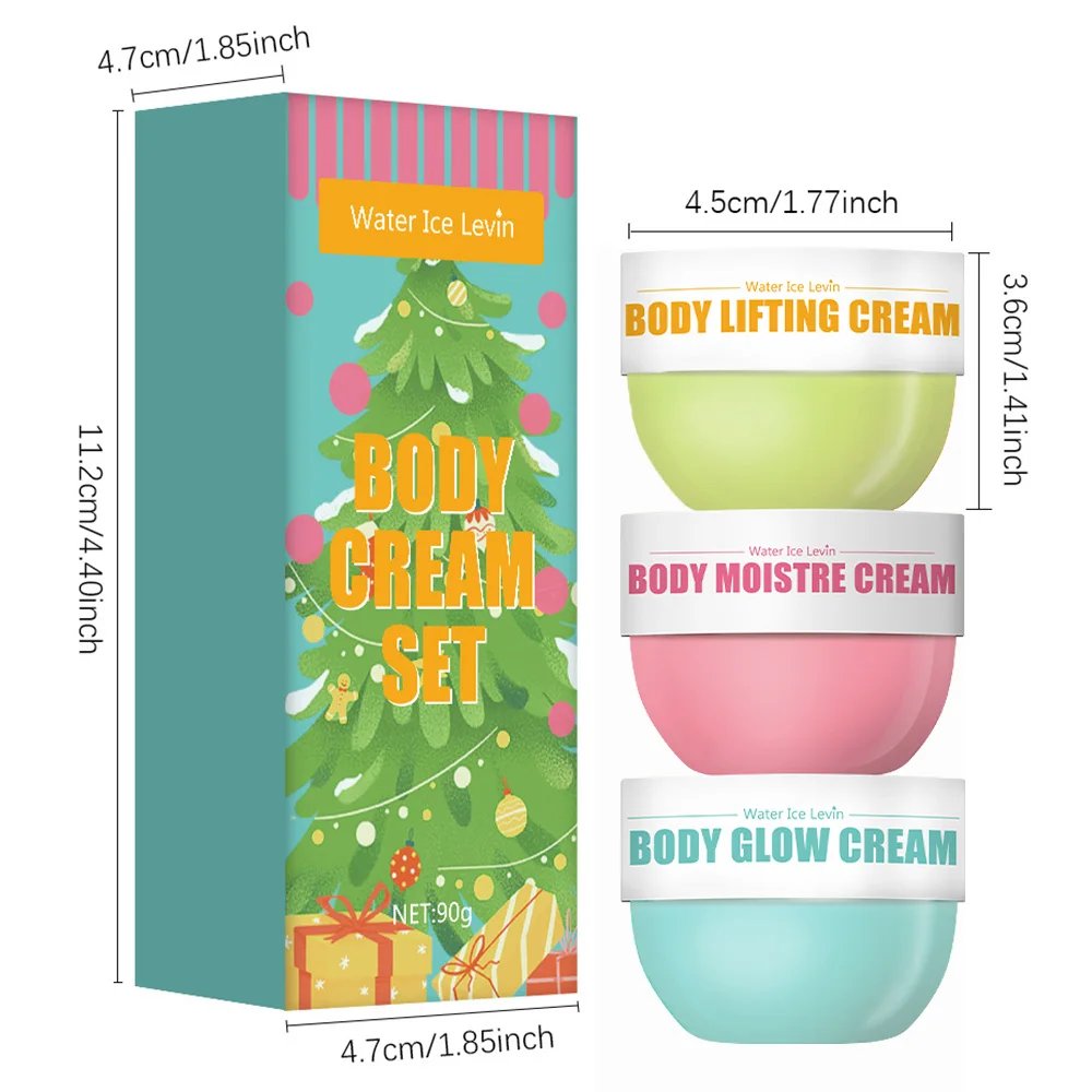 New 3-piece skin care set, body glow cream, firming body cream, body moisturizer for firming and lifting body skin New 3-piece skin care set, body glow cream, firming body cream, body moisturizer for firming and lifting body skin