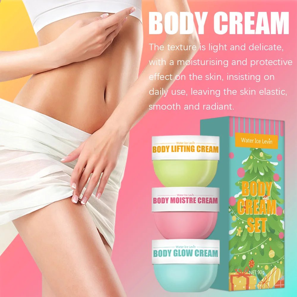 New 3-piece skin care set, body glow cream, firming body cream, body moisturizer for firming and lifting body skin New 3-piece skin care set, body glow cream, firming body cream, body moisturizer for firming and lifting body skin