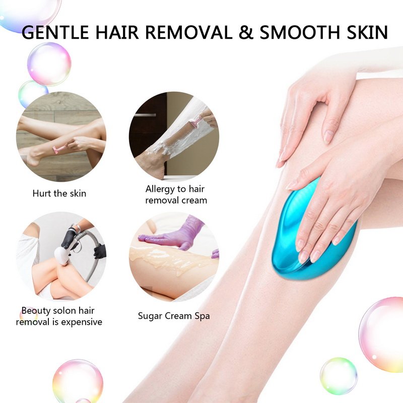 Hot Crystal Painless Physical Hair Removal Epilators Crystal Glass Easy Cleaning Reusable Remover Body Care Depilation Tool