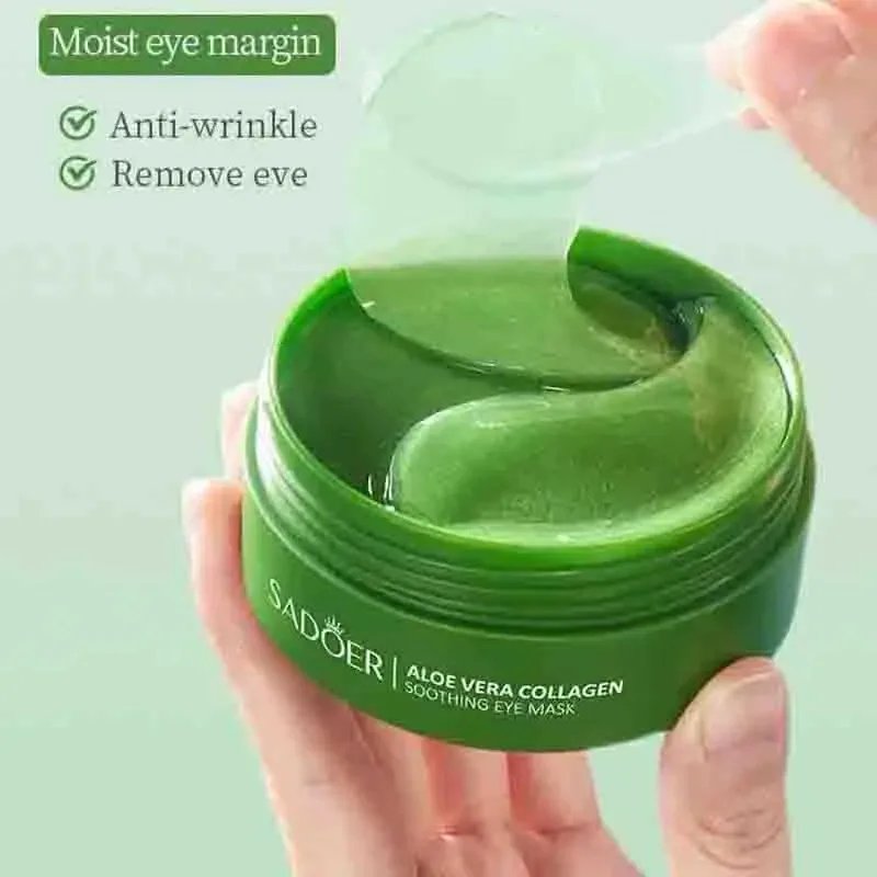 60pcs Aloe Vera Collagen Eye Mask Anti Dark Circles Eyes Bags Moisturizing Anti-Wrinkles Eye Patches Eyes Skin Care Products 60pcs Aloe Vera Collagen Eye Mask Anti Dark Circles Eyes Bags Moisturizing Anti-Wrinkles Eye Patches Eyes Skin Care Products