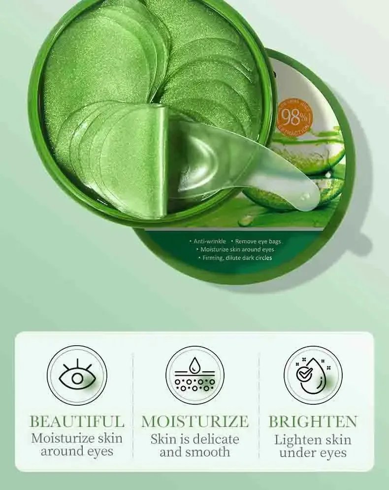 60pcs Aloe Vera Collagen Eye Mask Anti Dark Circles Eyes Bags Moisturizing Anti-Wrinkles Eye Patches Eyes Skin Care Products 60pcs Aloe Vera Collagen Eye Mask Anti Dark Circles Eyes Bags Moisturizing Anti-Wrinkles Eye Patches Eyes Skin Care Products