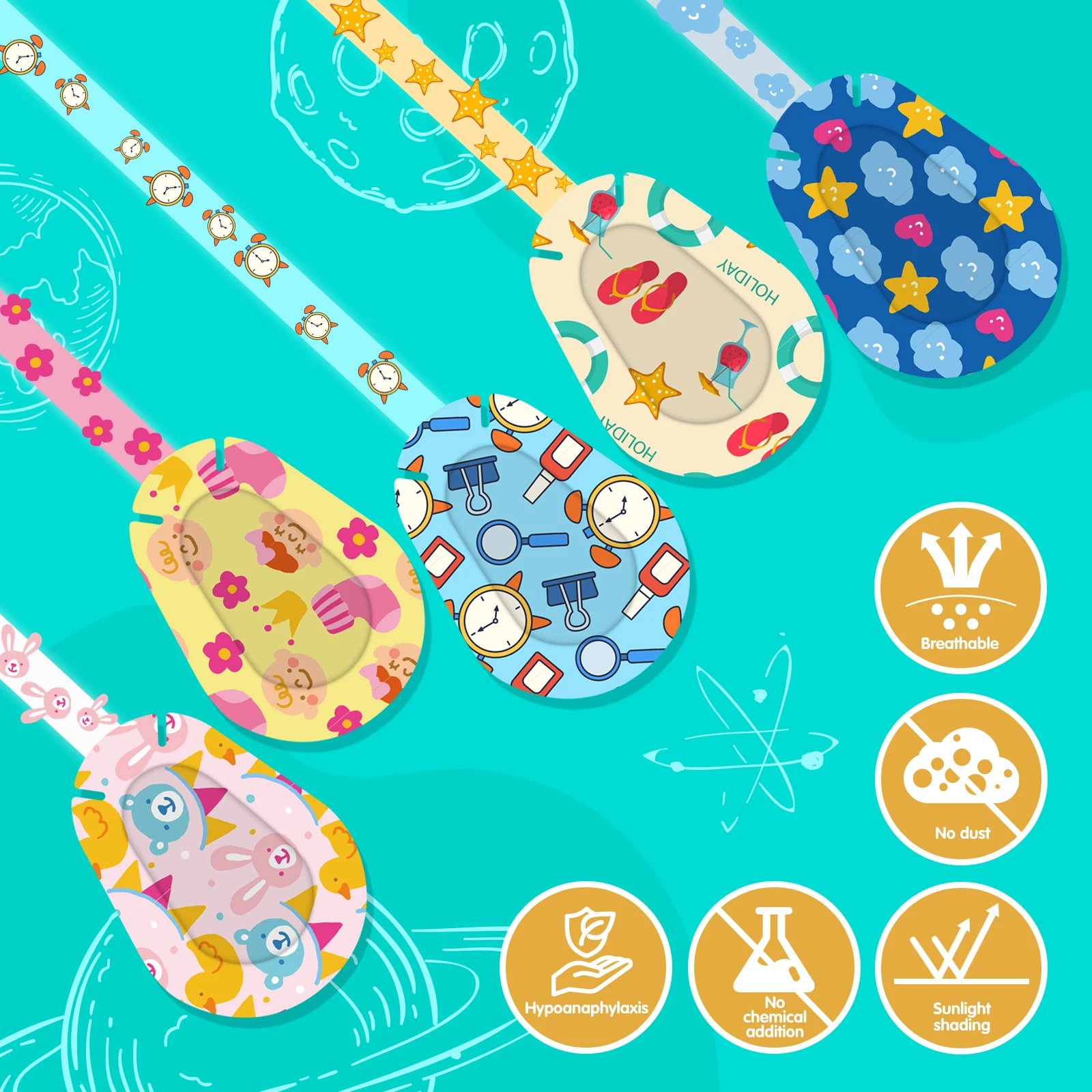 90/180PCS New Eye Patch Cartoon Patern Medical Lazy Eye Patch For Kids Adult Strabismu Treatment Vision Care Patch 15 Kind Desig