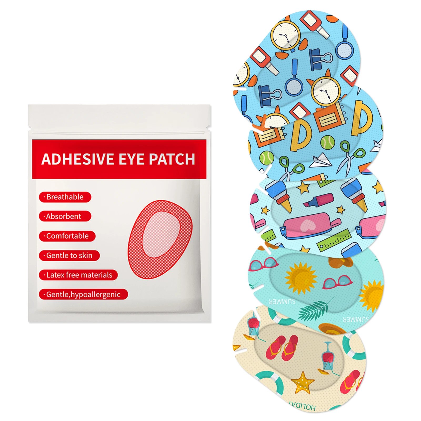 90/180PCS New Eye Patch Cartoon Patern Medical Lazy Eye Patch For Kids Adult Strabismu Treatment Vision Care Patch 15 Kind Desig