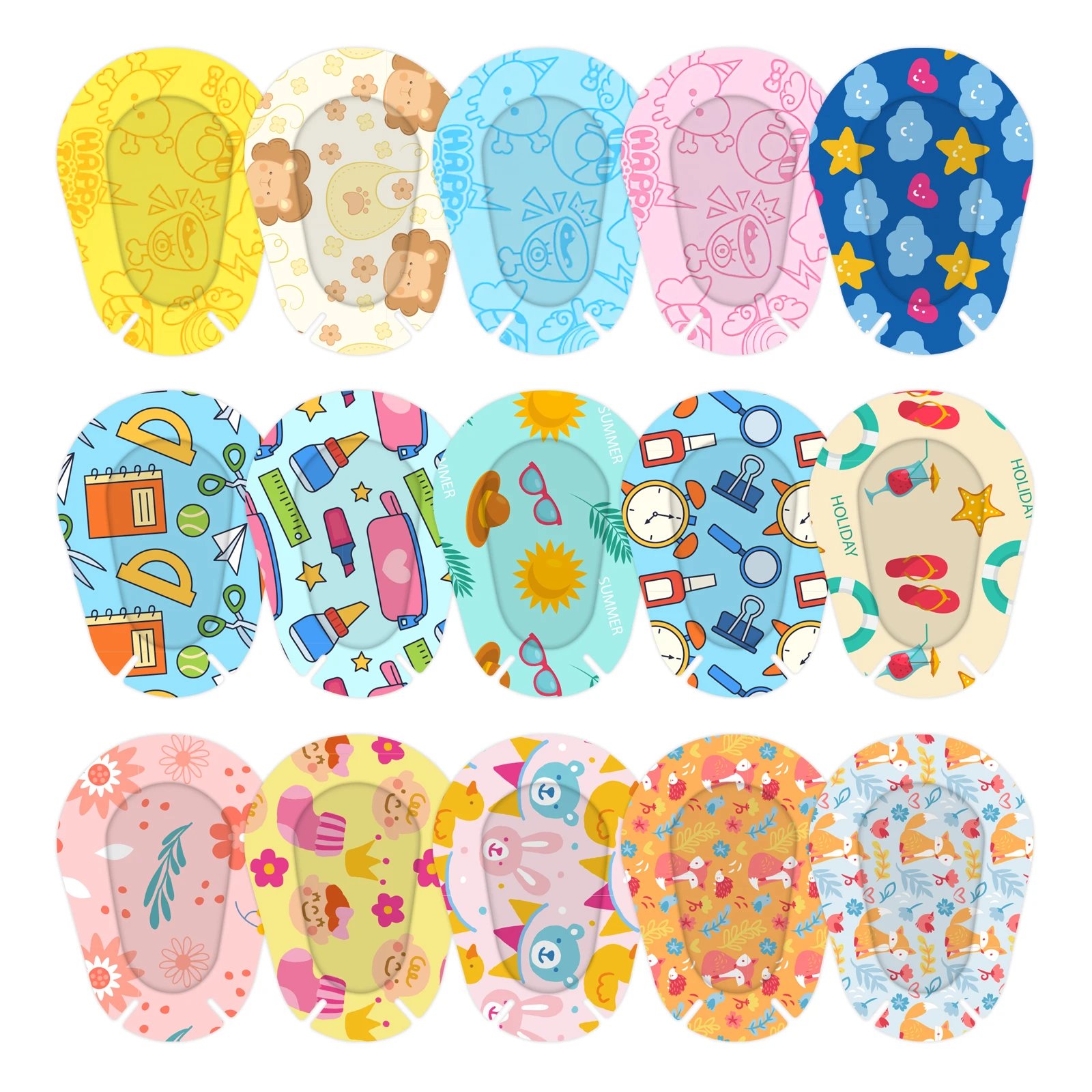 90/180PCS New Eye Patch Cartoon Patern Medical Lazy Eye Patch For Kids Adult Strabismu Treatment Vision Care Patch 15 Kind Desig