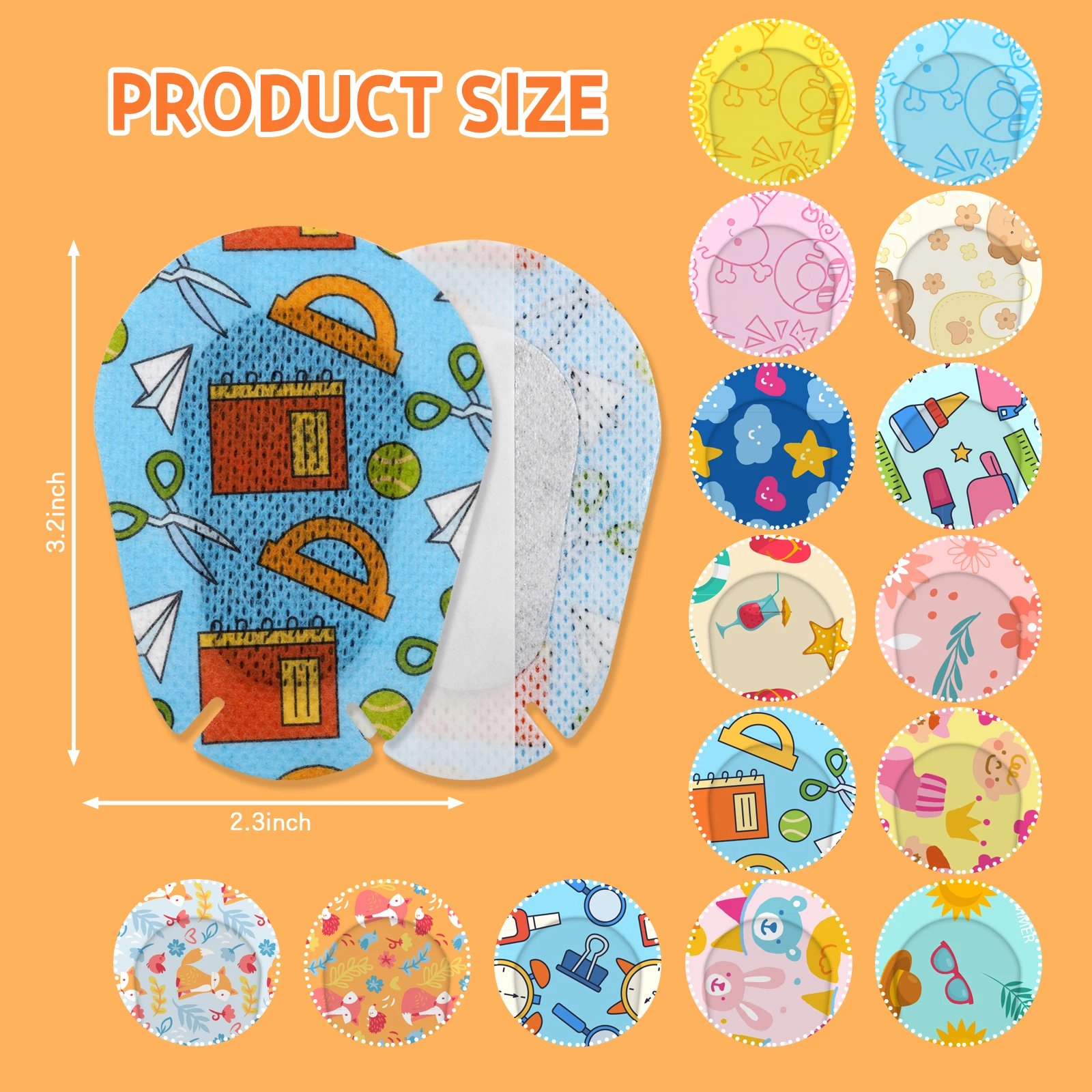 90/180PCS New Eye Patch Cartoon Patern Medical Lazy Eye Patch For Kids Adult Strabismu Treatment Vision Care Patch 15 Kind Desig