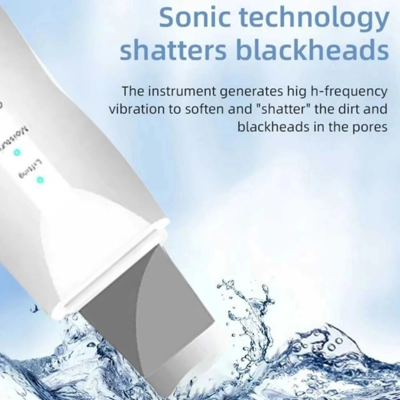 Deep Vibrate Skin Scrubber  Facial Cleaner Shovel Spatula Not Ultrasonic Face ScrubberPeeling Blackhead Remover Facial Ma ssager