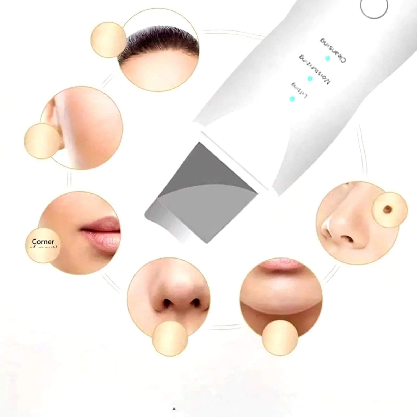 Deep Vibrate Skin Scrubber  Facial Cleaner Shovel Spatula Not Ultrasonic Face ScrubberPeeling Blackhead Remover Facial Ma ssager