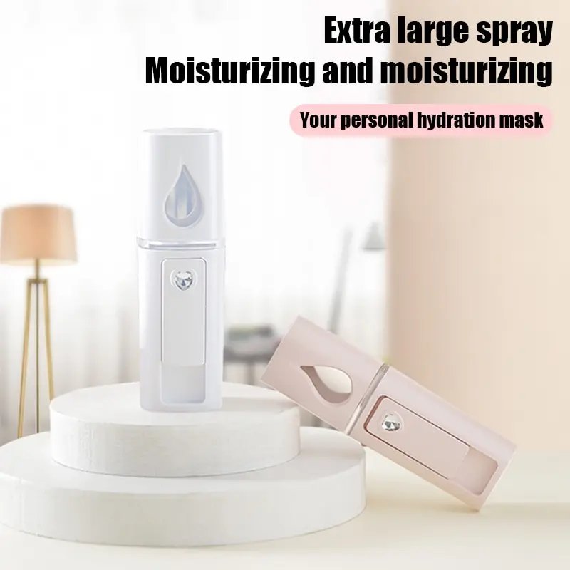 Mini Nano Mist Sprayer Cooler Facial Steamer Humidifier USB Rechargeable Face Moisturizing Nebulizer Beauty Skin Care