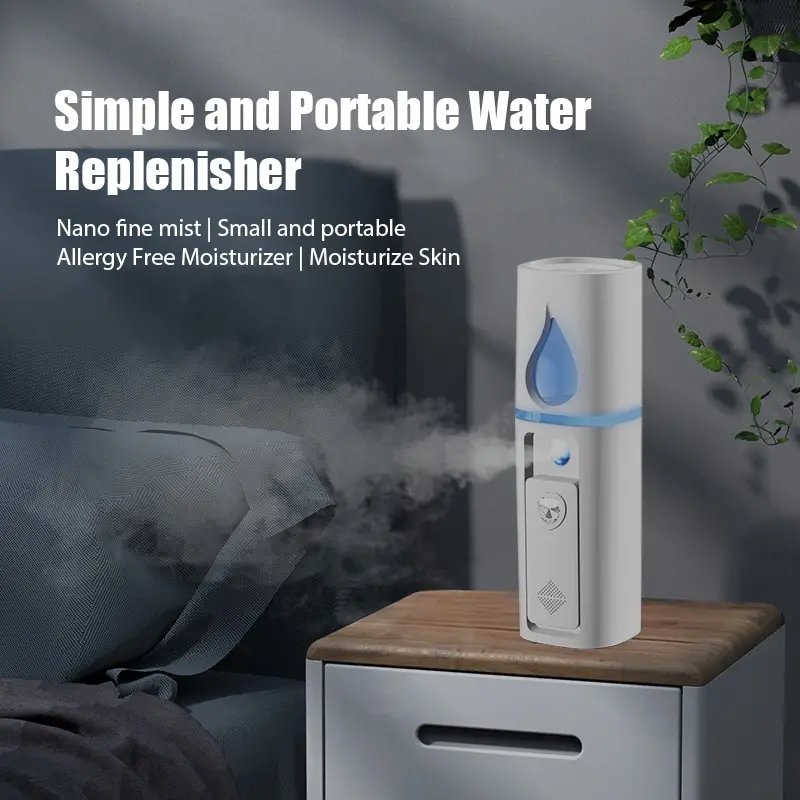 Mini Nano Mist Sprayer Cooler Facial Steamer Humidifier USB Rechargeable Face Moisturizing Nebulizer Beauty Skin Care