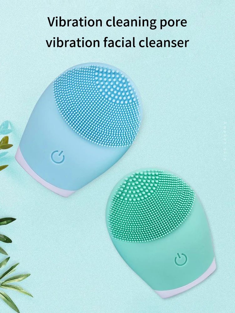 Household Electric Facial Cleanser, Battery Silicone Waterproof Face Washer, For Both Men And Women, Blackhead, Horn Cleaner