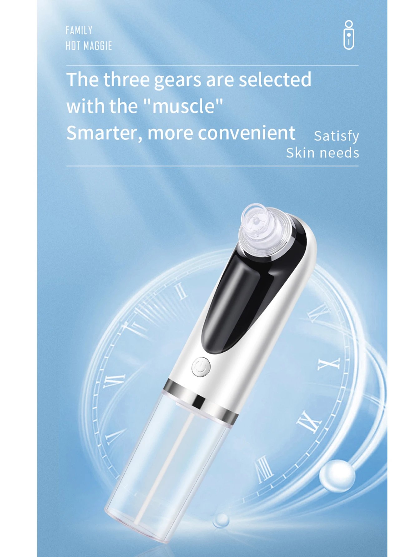 Blackhead Remover Pore Vacuum Face Cleaner Electric Pimple Black Head Removal USB Rechargeable Water Cycle Facial Cleaning Tools