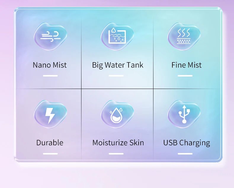 USB Portable 30ml Mini Nano Mist Sprayer Face Spray Facial Steamer Moisturizing Air Humidifier Skin Care Beauty Instruments