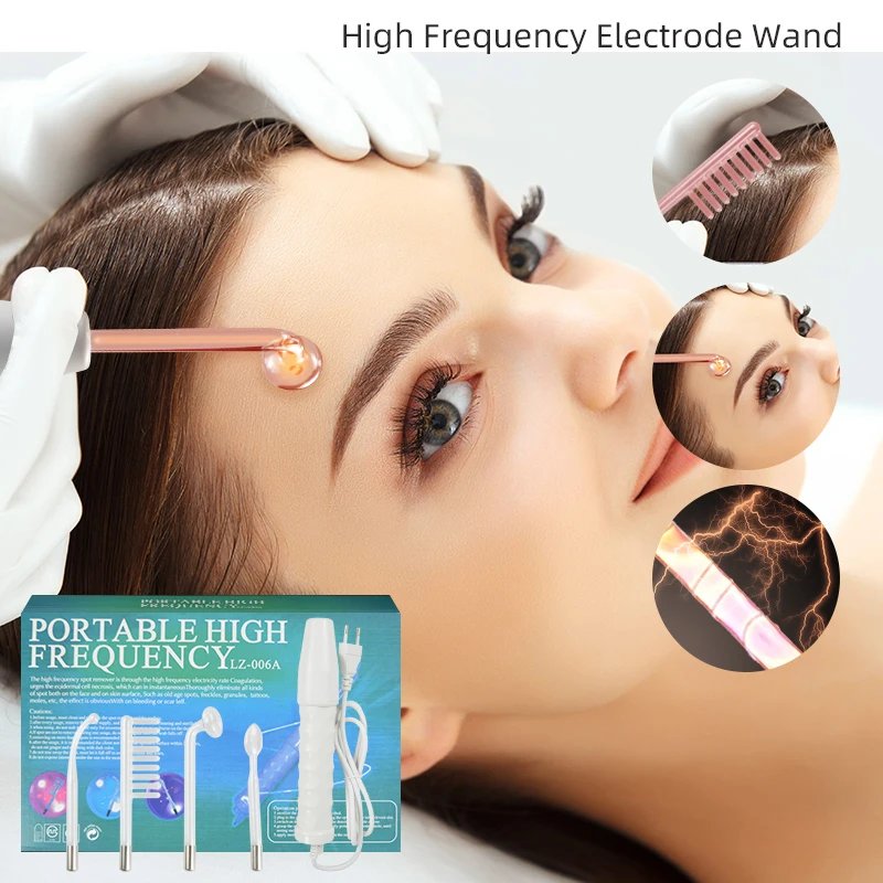 High Frequency Facial Machine Electrotherapy Wand Neon + Argon Wands Remove wrinkles Inflammation Acne Skin Care