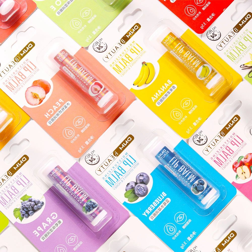 Fruit Lip Balm Winter Fashion Moisturizing Lip Oil Long-Lasting Clear Transparent Natural Aloe Lipstick Lip Care Lipstick Makeup