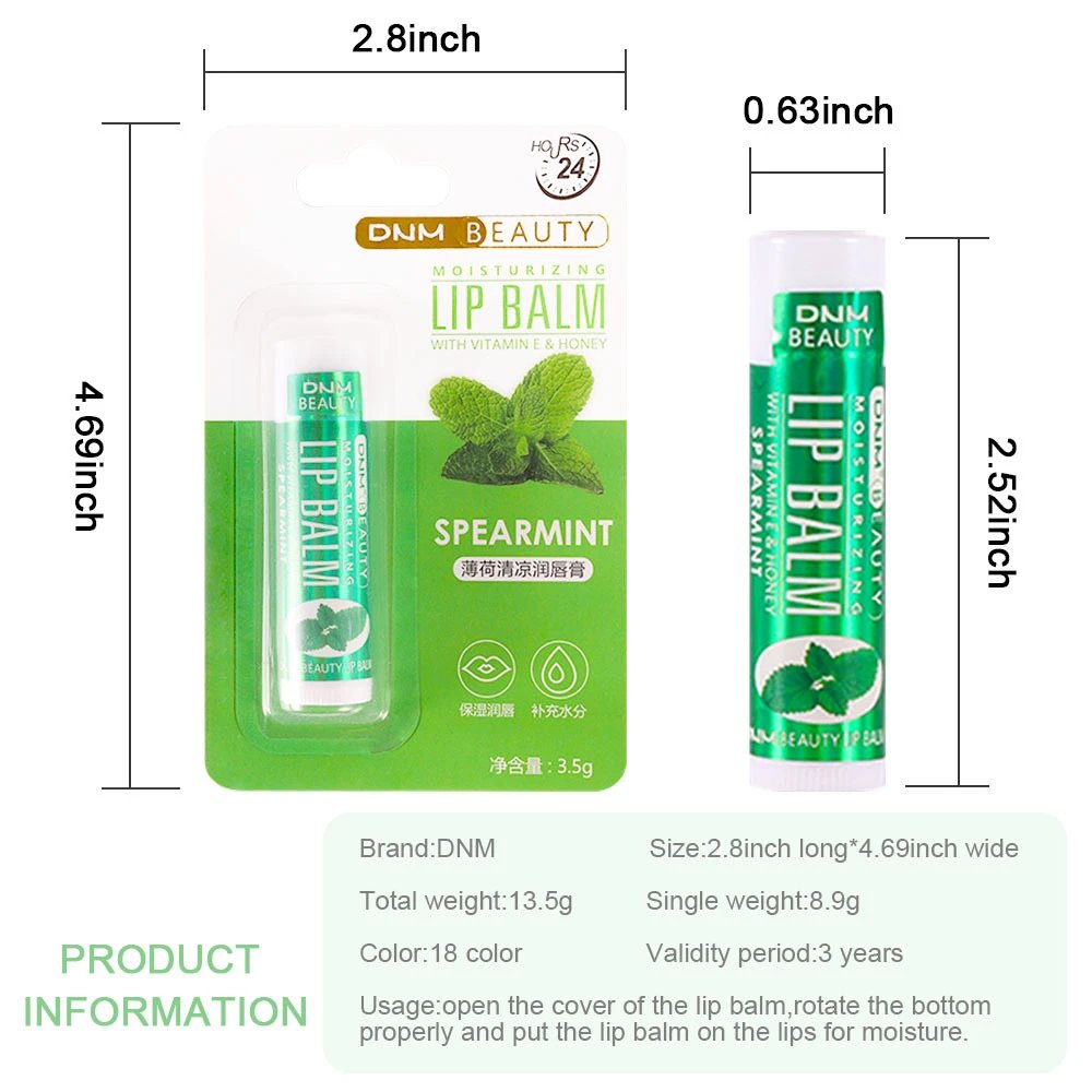 Fruit Lip Balm Winter Fashion Moisturizing Lip Oil Long-Lasting Clear Transparent Natural Aloe Lipstick Lip Care Lipstick Makeup