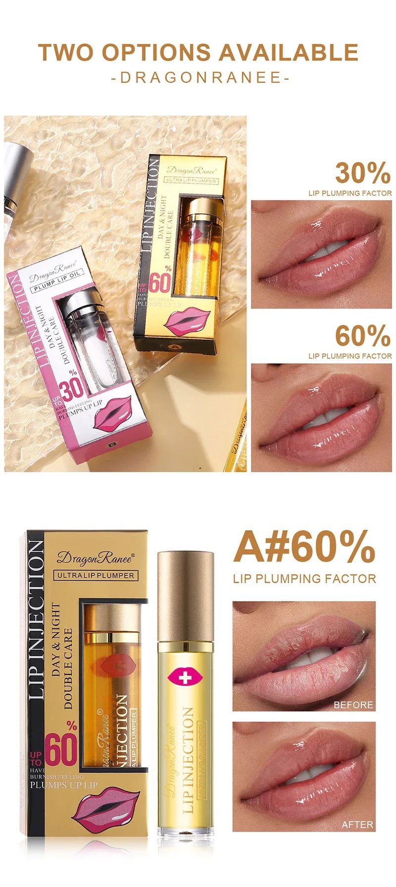 Instant Volumising Lip Plumper Oil Lip Enhancer Lip Gloss Plumping Serum Moisturizing Anti-Wrinkle Lipstick Sexy Lip Care Makeup