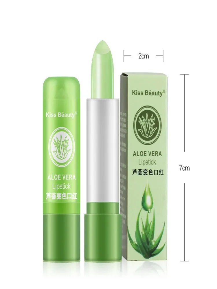 1PC Moisturizing Aloe Color Changing Lipstick Long Term Moisturizing and Moisturizing Lipstick Lip Color Lip Care