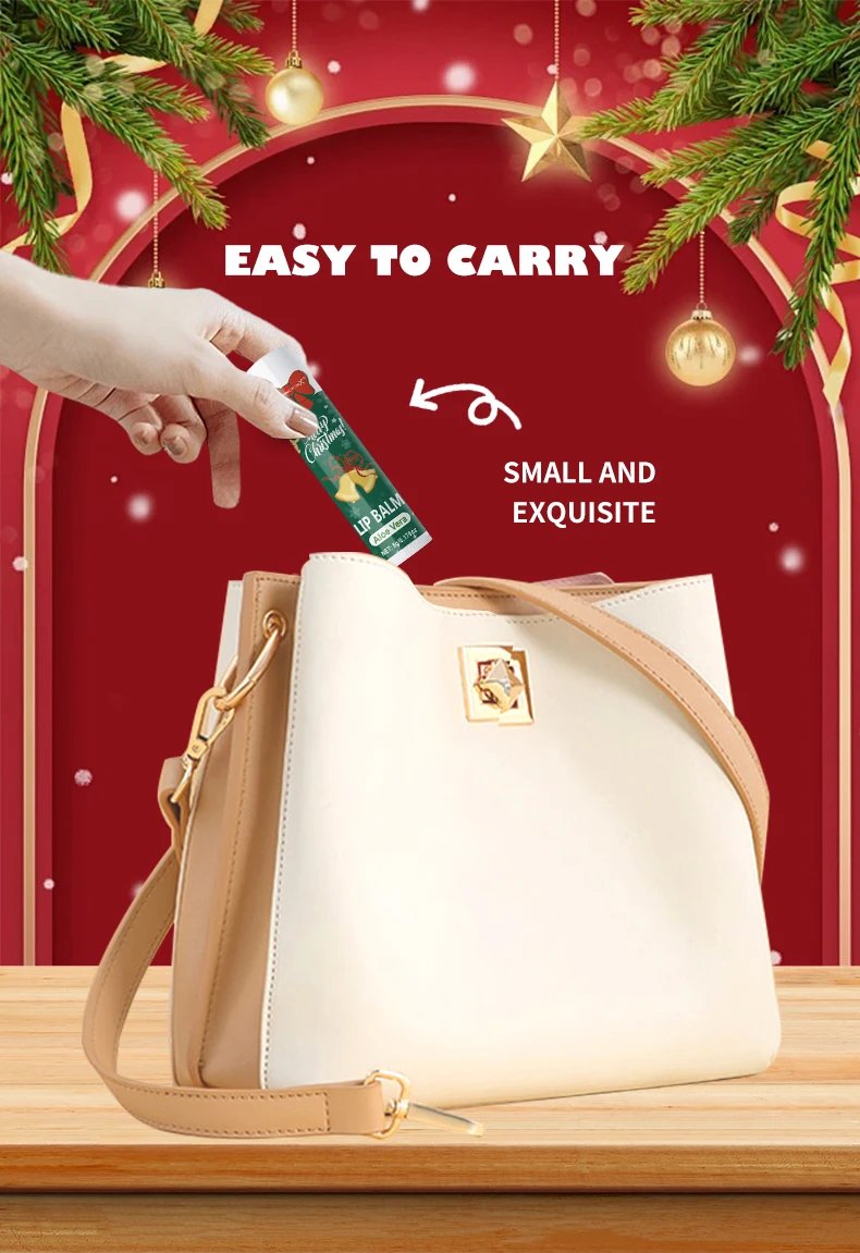 10PCS/Box Christmas gift box, lip balm set, deeply hydrating lip moisturizer, lip color brighten, gift to women
