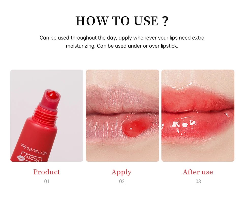 Crystal Lip Balm Butter Moisturizing Lip Gloss Oil Jelly Lipgloss Liquid Lipstick Lip Tint Brown Sugar Cherry Pink Lips Makeup