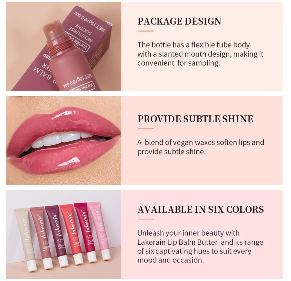 Crystal Lip Balm Butter Moisturizing Lip Gloss Oil Jelly Lipgloss Liquid Lipstick Lip Tint Brown Sugar Cherry Pink Lips Makeup