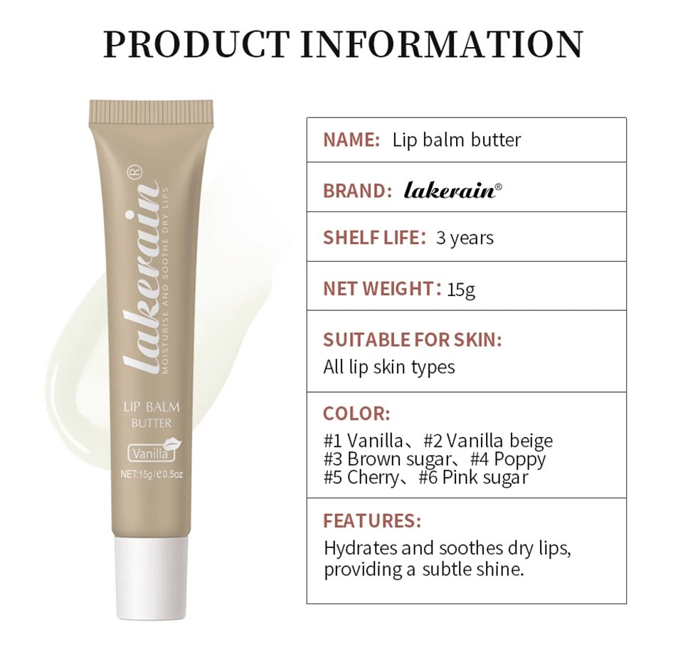 Crystal Lip Balm Butter Moisturizing Lip Gloss Oil Jelly Lipgloss Liquid Lipstick Lip Tint Brown Sugar Cherry Pink Lips Makeup