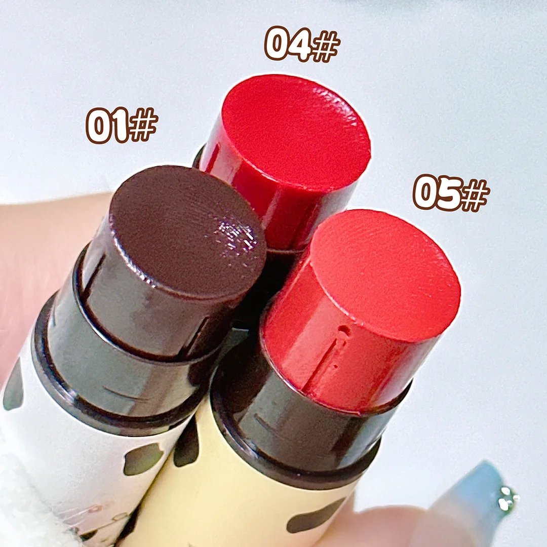 Baby Cow Lip Balm Set Moisture Tinted Lipstick Long-Lasting Moisturizing Nutritious Lip Pomade Red Tint Lipgloss Fruity Lip Care