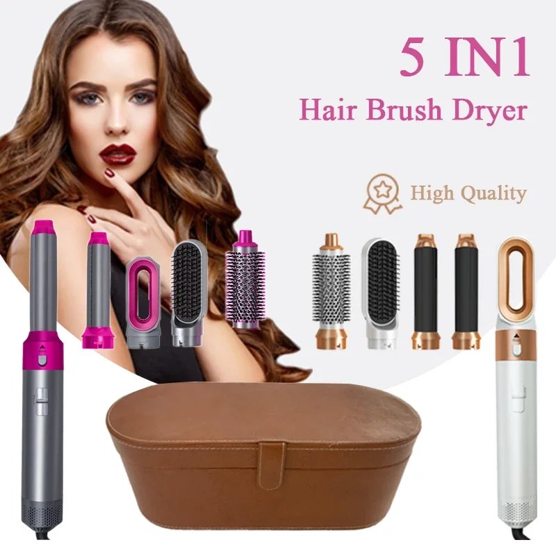 5 in 1 Hair Dryer Hot Comb Set Professional Curling Iron Hair Straightener Styling Tool For Dyson Airwrap Hair Dryer Household 5 in 1 Hair Dryer Hot Comb Set Professional Curling Iron Hair Straightener Styling Tool For Dyson Airwrap Hair Dryer Household