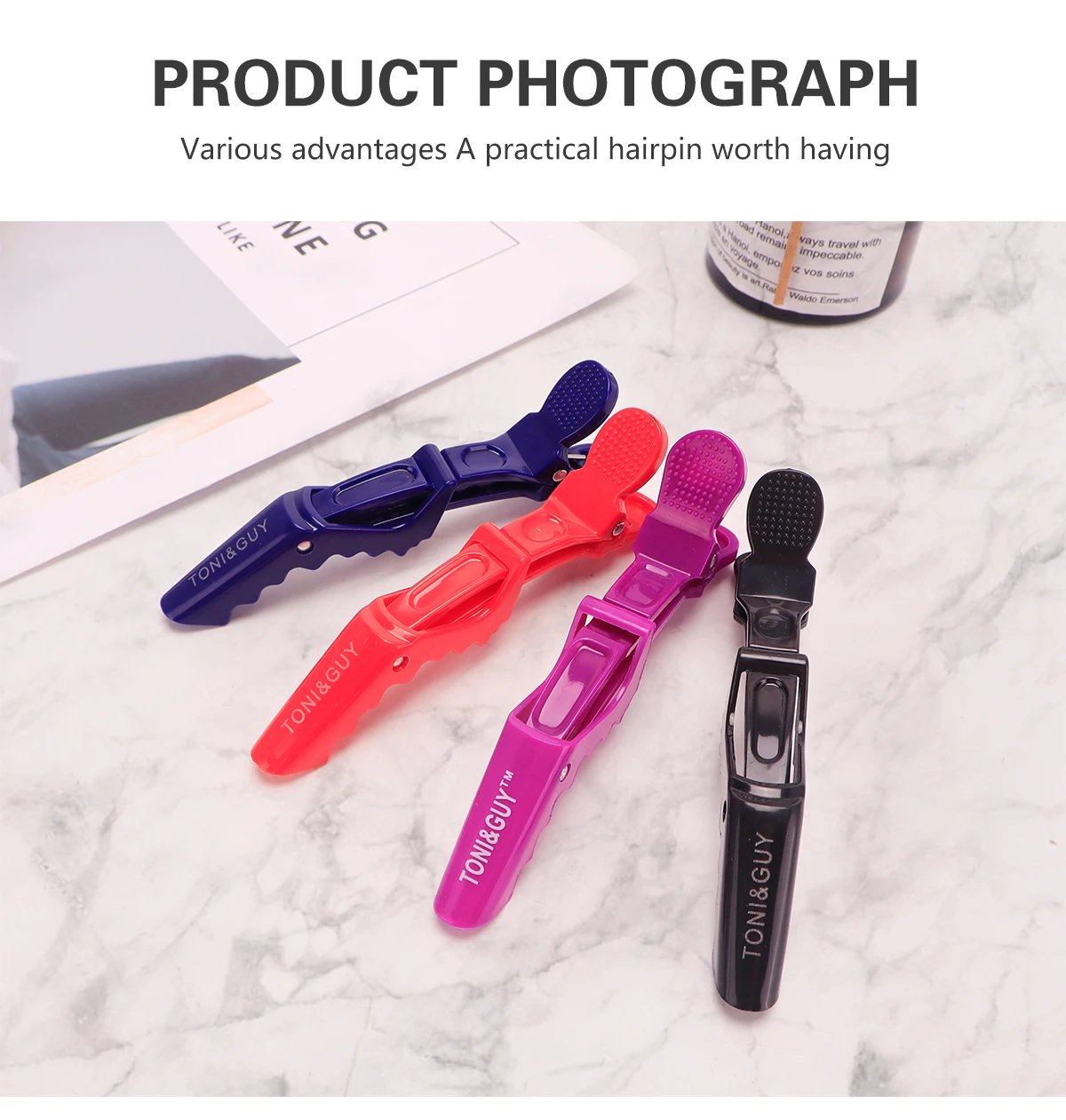 6Pcs Plastic Alligator Hair Clip, Hairdressing Clamps, Hair Claw, Professional Barber, Salon Styling Hairpins, Hair Accessories