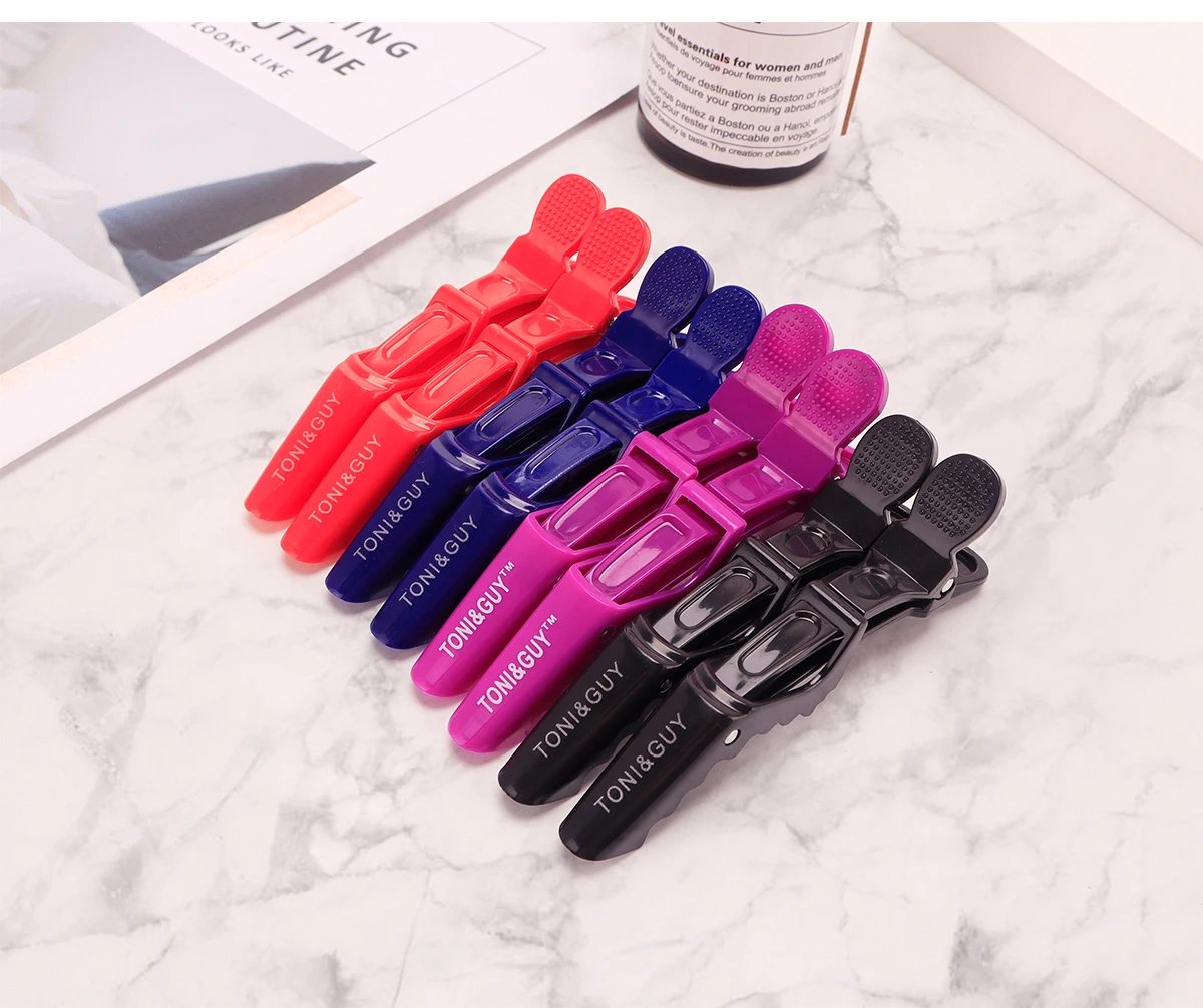 6Pcs Plastic Alligator Hair Clip, Hairdressing Clamps, Hair Claw, Professional Barber, Salon Styling Hairpins, Hair Accessories