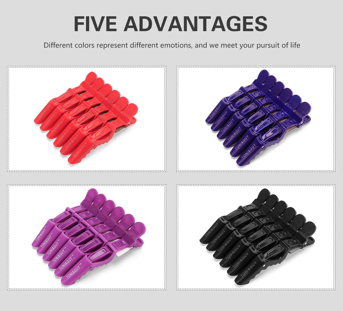 6Pcs Plastic Alligator Hair Clip, Hairdressing Clamps, Hair Claw, Professional Barber, Salon Styling Hairpins, Hair Accessories