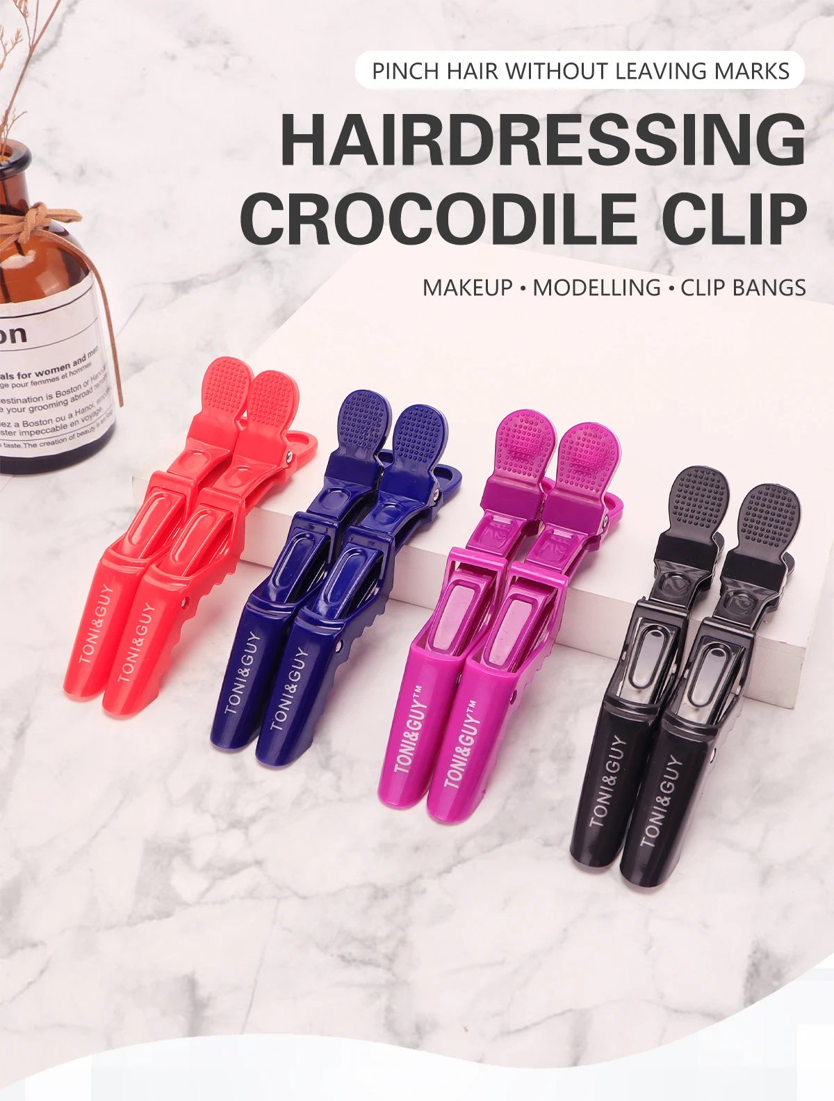 6Pcs Plastic Alligator Hair Clip, Hairdressing Clamps, Hair Claw, Professional Barber, Salon Styling Hairpins, Hair Accessories