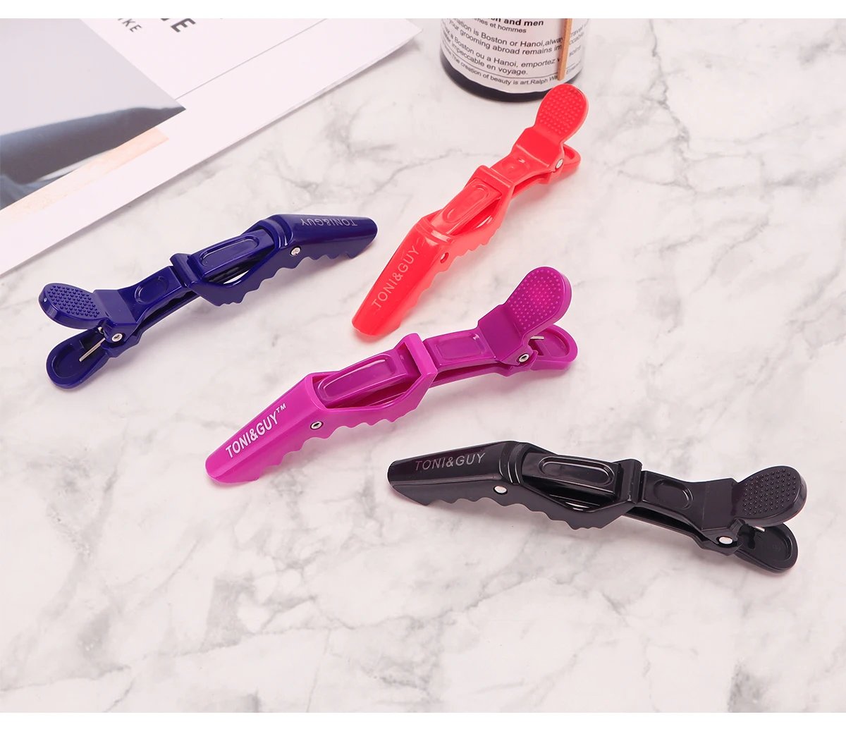 6Pcs Plastic Alligator Hair Clip, Hairdressing Clamps, Hair Claw, Professional Barber, Salon Styling Hairpins, Hair Accessories