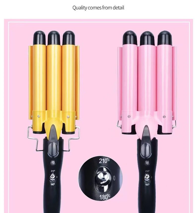 Electric Curling Stick Egg Roll Korean Style Water Ripple Perm Three-tube Curling Iron Wave Waver Styling Tools Hair Styler Wand