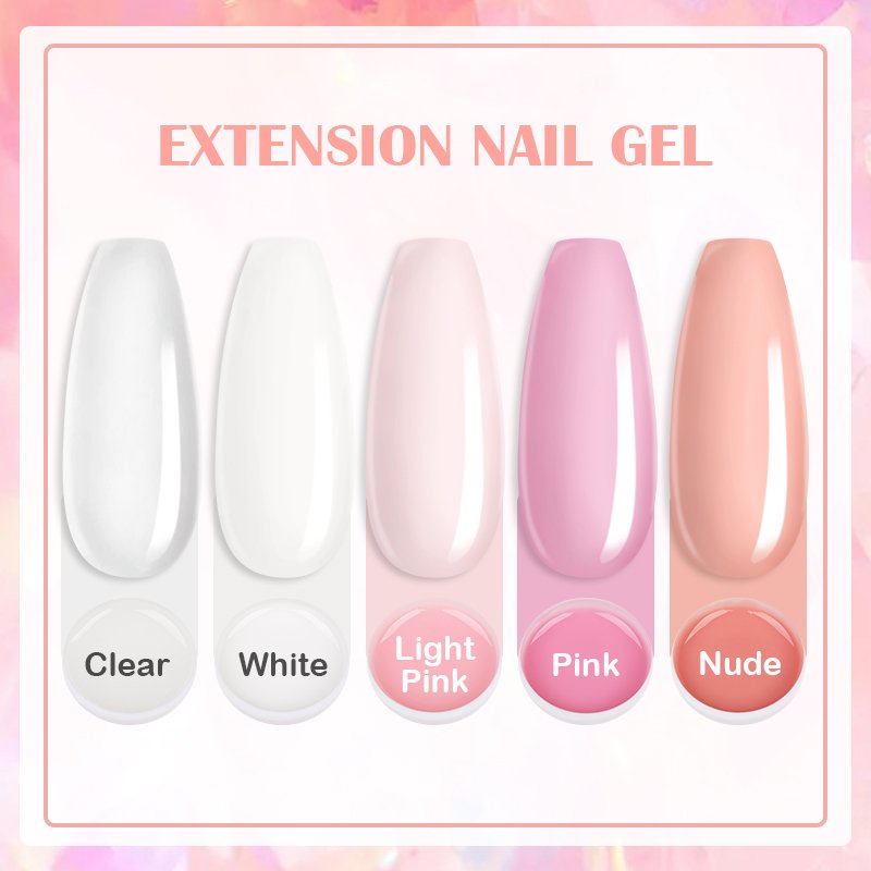 LILYCUTE 8ml Nail Gel Polish For Manicure Nail Structures Extensions Pink White Clear Nail Art Hard Varnish UV Construction Gel