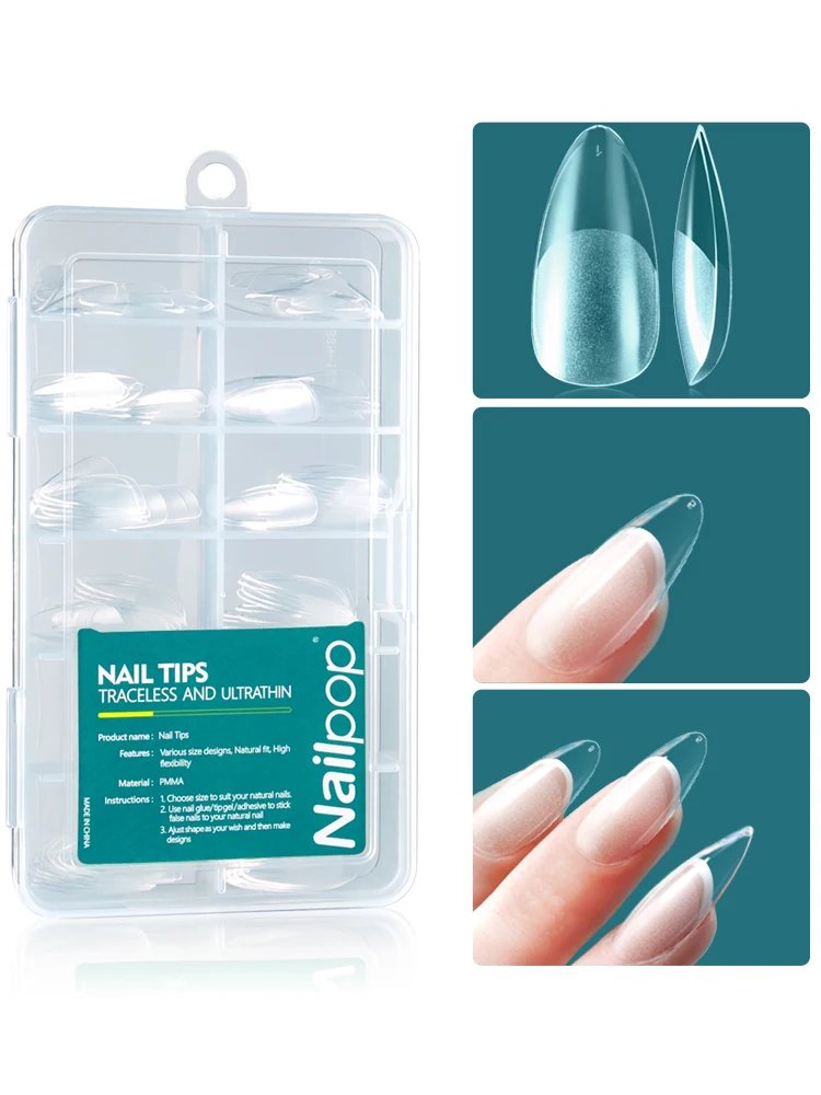 Nailpop Soft Gel Tips for Nails Acrylic Material Medium Almond/Coffin Artificial Nail Capsule Accessories and Tools 120pcs/box Nailpop Soft Gel Tips for Nails Acrylic Material Medium Almond/Coffin Artificial Nail Capsule Accessories and Tools 120pcs/box