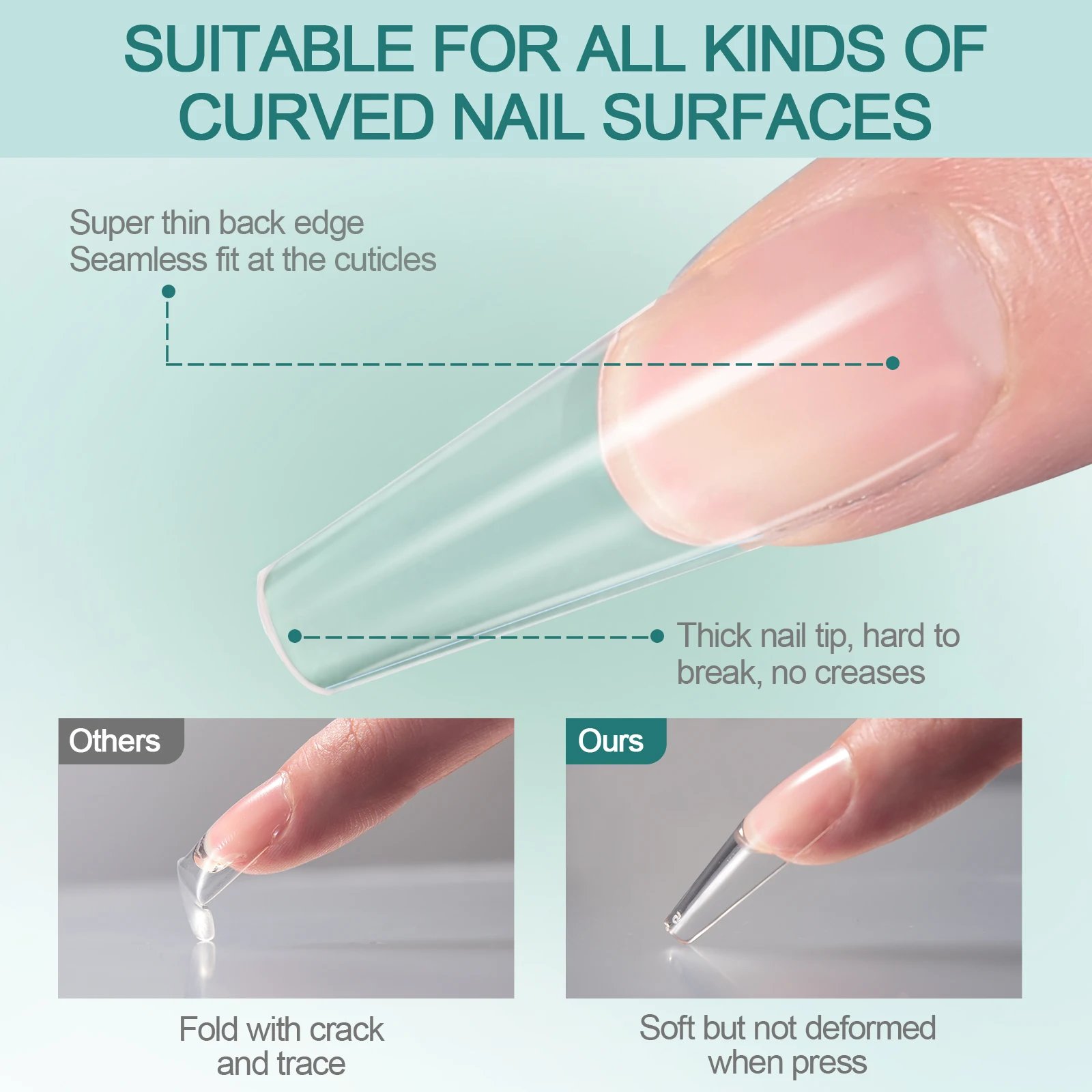 Nailpop Soft Gel Tips for Nails Acrylic Material Medium Almond/Coffin Artificial Nail Capsule Accessories and Tools 120pcs/box Nailpop Soft Gel Tips for Nails Acrylic Material Medium Almond/Coffin Artificial Nail Capsule Accessories and Tools 120pcs/box