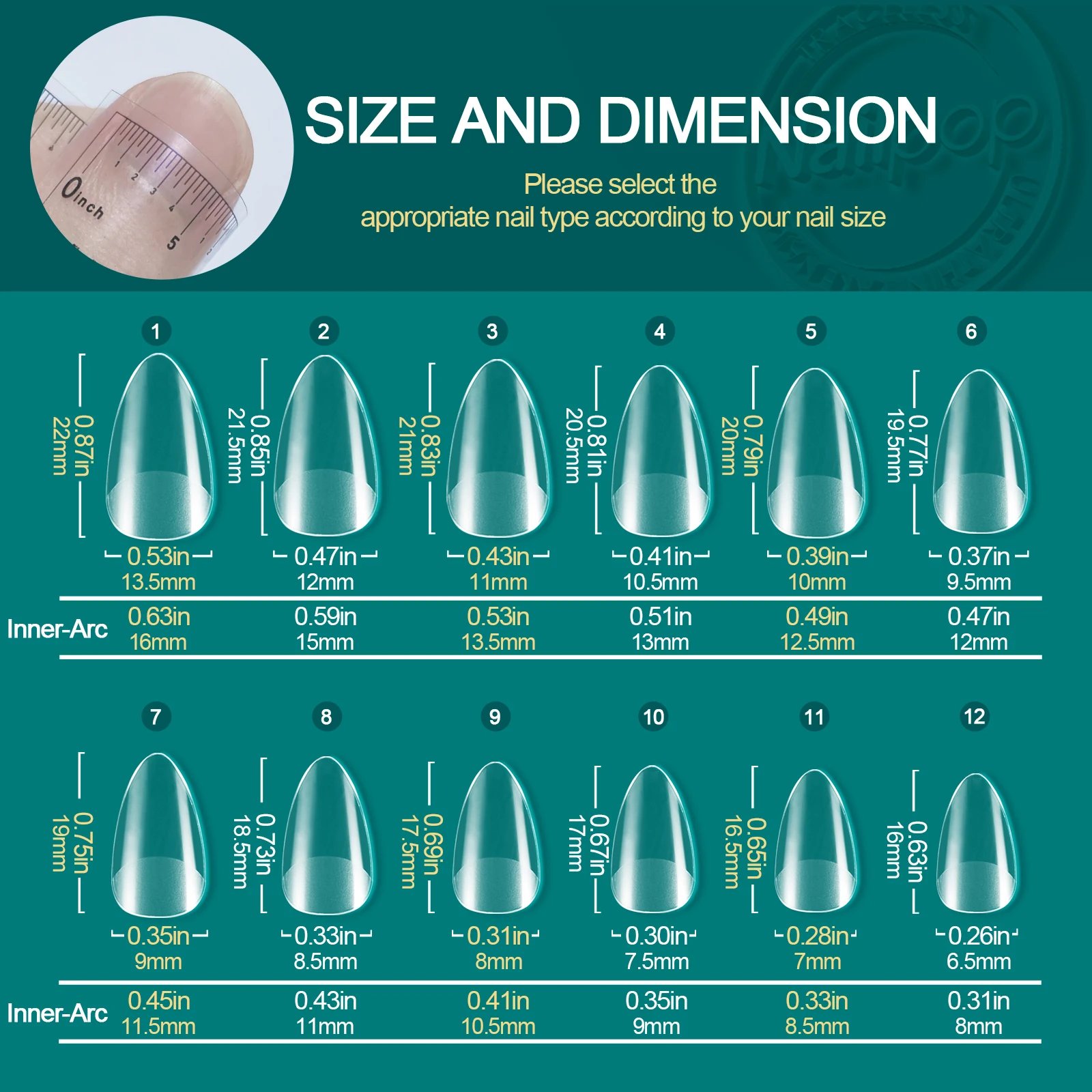 Nailpop Soft Gel Tips for Nails Acrylic Material Medium Almond/Coffin Artificial Nail Capsule Accessories and Tools 120pcs/box Nailpop Soft Gel Tips for Nails Acrylic Material Medium Almond/Coffin Artificial Nail Capsule Accessories and Tools 120pcs/box