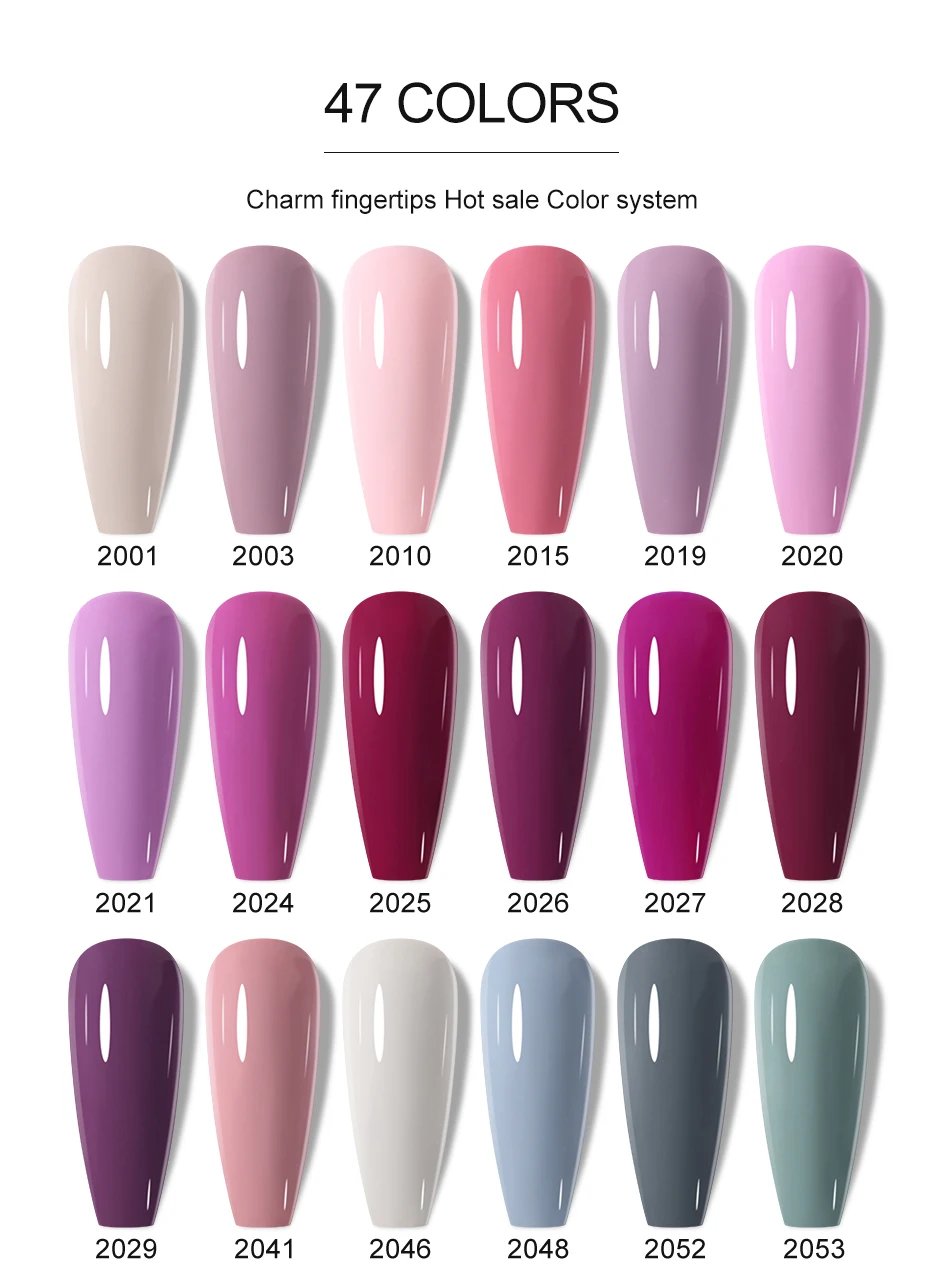 NAILCO Red Gel Nail Polish Wine Purple Semi Permanent Soak Off UV Gel Varnish Nail Art Manicure Matte Top Coat For Home Salon