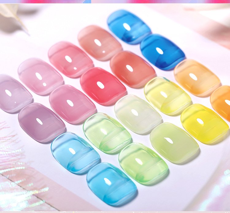 BORN PRETTY Milky White Jelly Nude Gel Nail Polish 10ml White Translucent Soak Off Gel Vernis Semi Permanent Need UV Light Cure